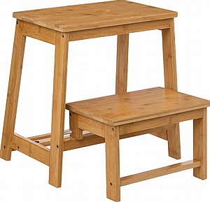 שרפרף מדרגות מתקפל חוסך מקום במבוק טבעי איכותי